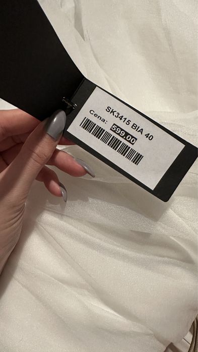 Biała sukienka MIDI „hiszpanka” - idealna na ślub cywilny/poprawiny