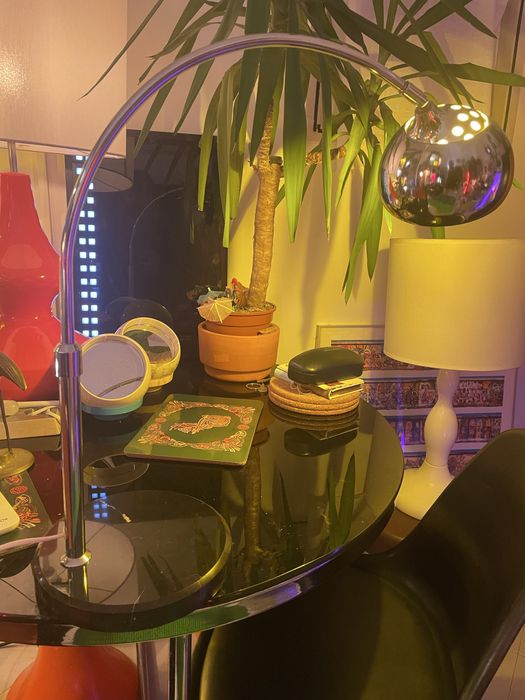 Candeeiro Eyeball Marble Table Italian Lamp Space Age Mid Century 70s