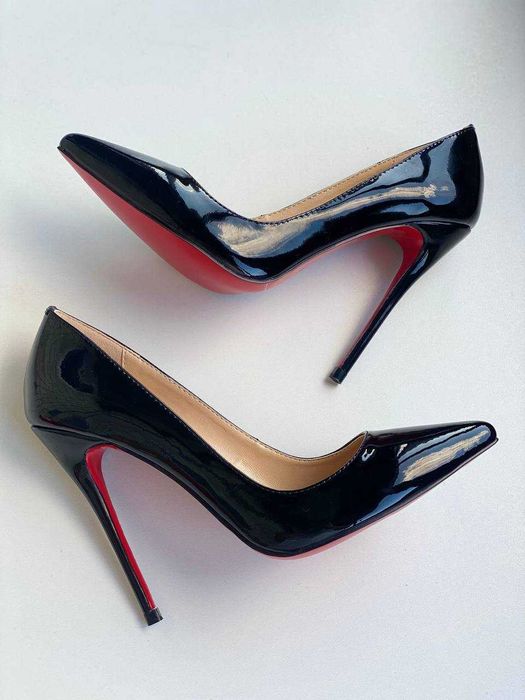 Черные туфли-лодочки Louboutin So Kate Лабутены 10 12 см чорні туфлі