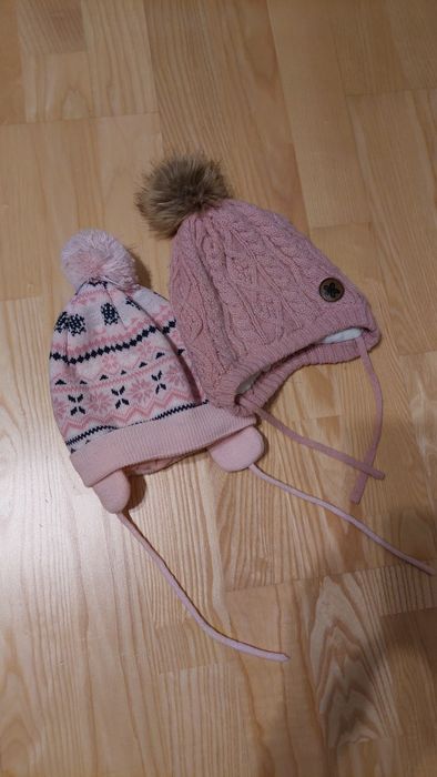 Czapka zimowa x2, 12-36mcy, dziewczęca
