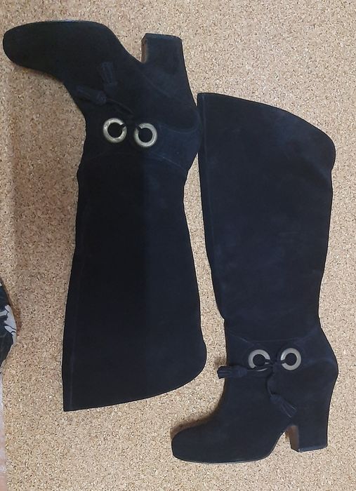 Botas de Cano Alto Blueprint em Pele/Couro