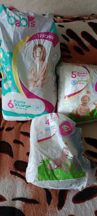 Памперсы 4,5,6 размеры