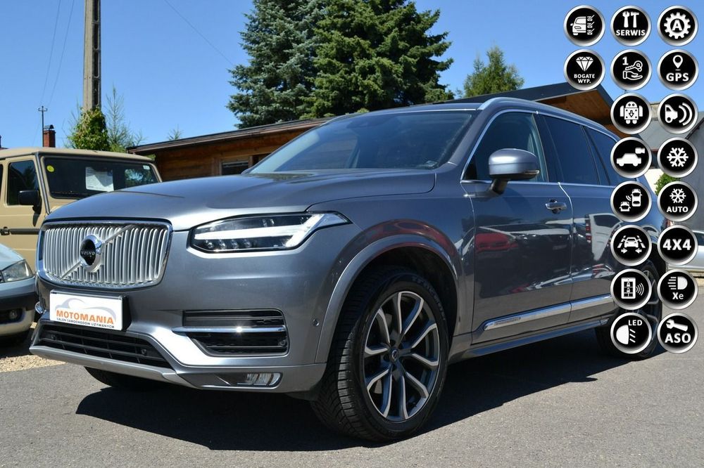 Volvo XC 90 Piękne VOLVO XC90 2.0D 235Koni 4x4 Bardzo bogato wyposażone!Pneumatyka
