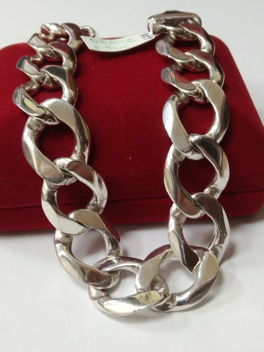 Srebrna bransoletka spot pancerka srebro 925 długość 25cm