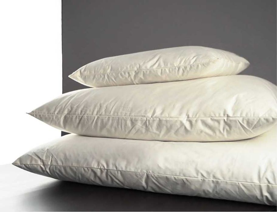 Naturalna Poduszka 50x60 Pierza 100% Bawełniany Wsyp Produkcja Polska