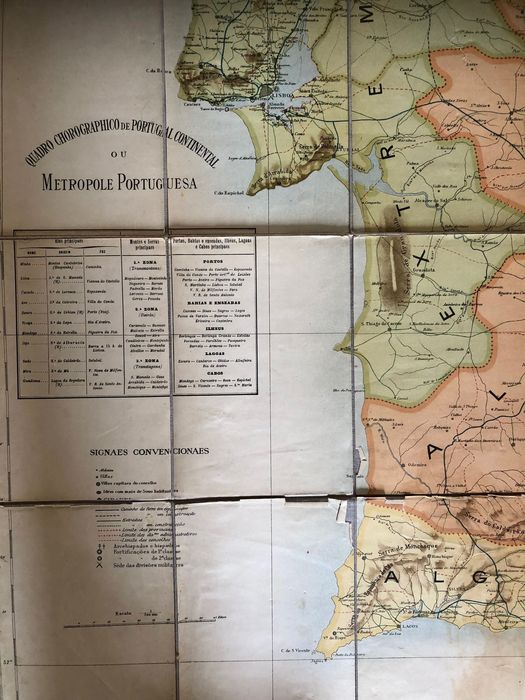 Mapa de Portugal de 1901, carta chorographica