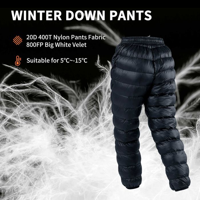 Naturehike Duck Down Pants — Ультралегкі туристичні утеплені штани