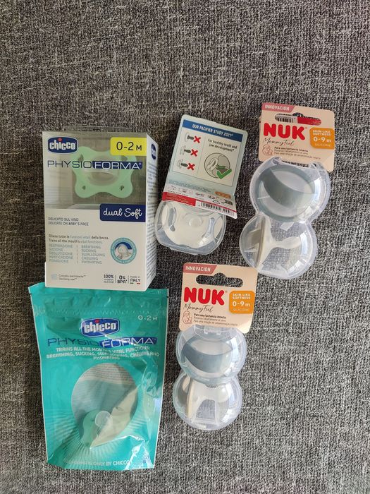 Lote Chupetas, biberões, congelação - Chicco, Nuk - SELADOS