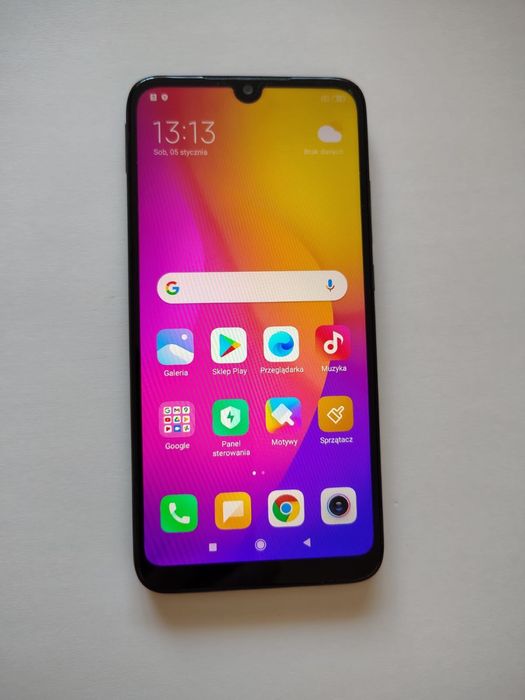Telefon Redmi 7 - 3/32 GB Eclipse Black - cały zestaw + szkło