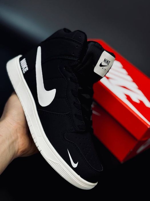 Высокие ккды на зиму nike jordan retro/ кросівки найк джордан з хутром