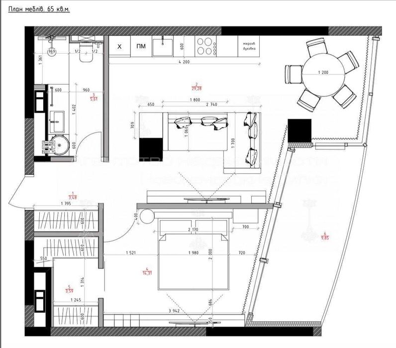 Продаж квартири 65м2 з террасою Taryan Towers Іоанна Павла ІІ, 12