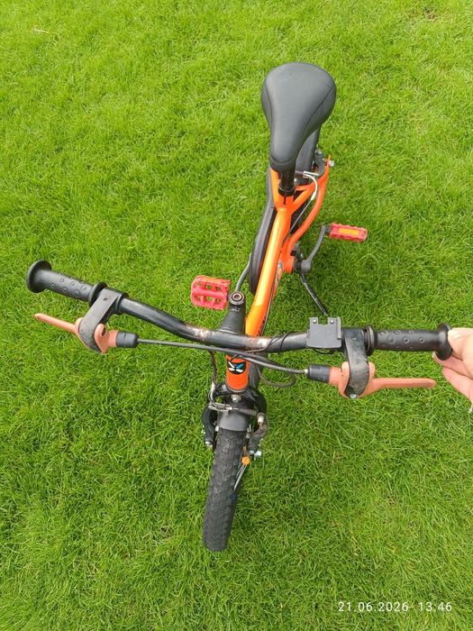 Rower dziecięcy Btwin 16'' pomarańczowy Robot 500
