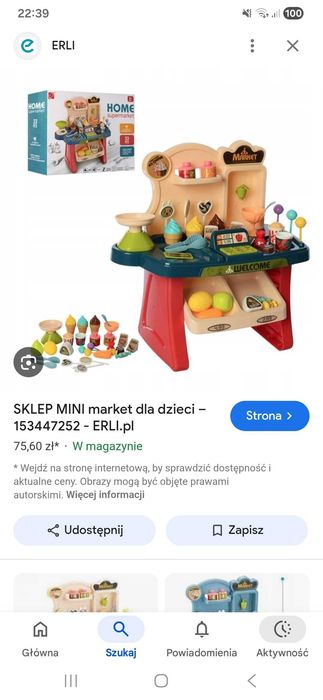 Sklep market dla dzieci mini NOWE