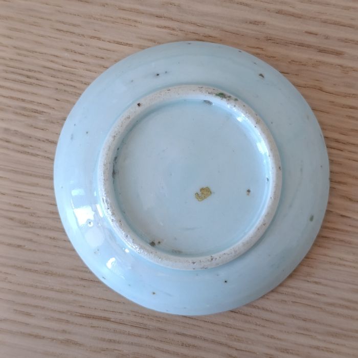 Antigo Prato Companhia das Índias / Porcelana Chinesa Pintado À Mão - 9cm - Fencai / Famille Rose