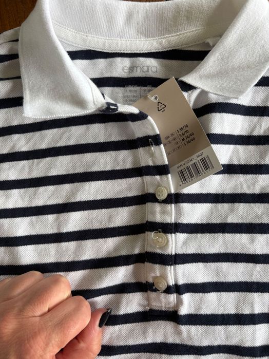 Koszulka polo paski Esmara r. S