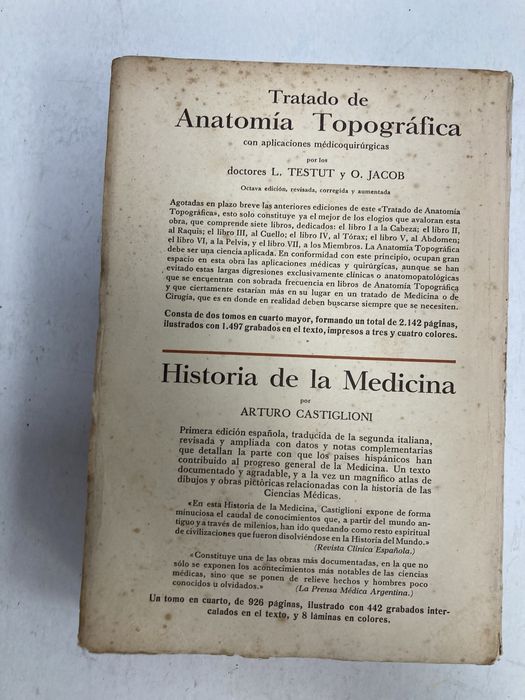 2 Livros antigos Tratado de Anatomia Humana, L. Testut