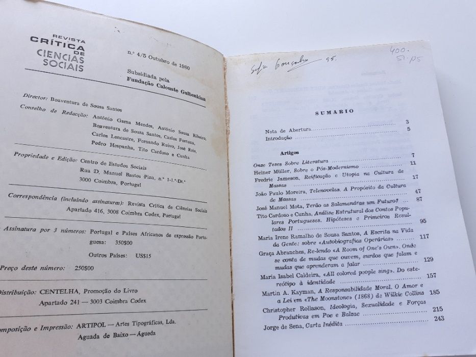 Revista Critica de Ciências Sociais