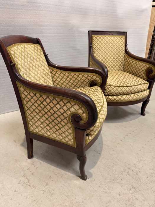 Fotele imperialne vintage Francja lite drewno fotel