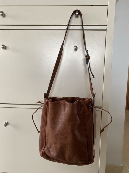 Mala de senhora Lancel vintage couro genuíno