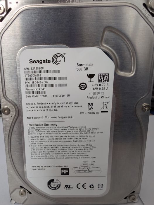 Жорсткий диск HDD .Seagate Barracuda 500 Gb..Гарний стан.