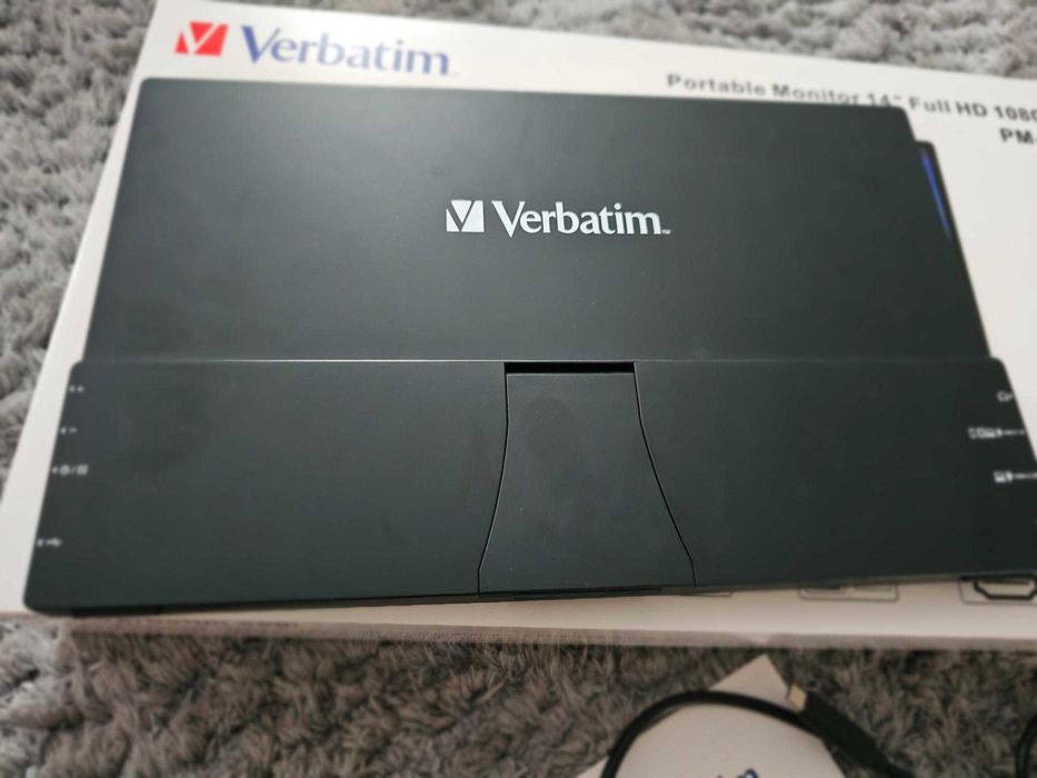 Monitor przenośny Verbatim PM-14, 14" full HD – stan idealny, komplet