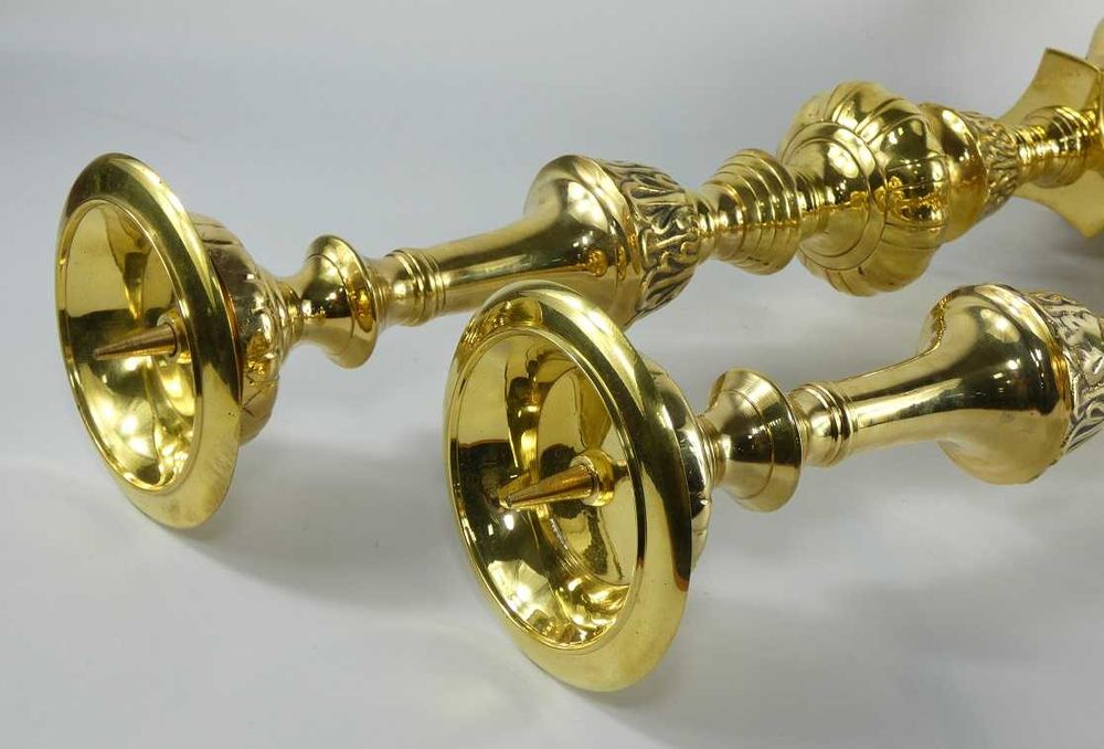 LICHTARZ para świecznik mosiądz 60 cm GOTYK