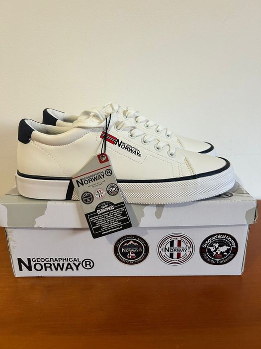 Sapatilhas brancas novas Geograhical Homem Norway