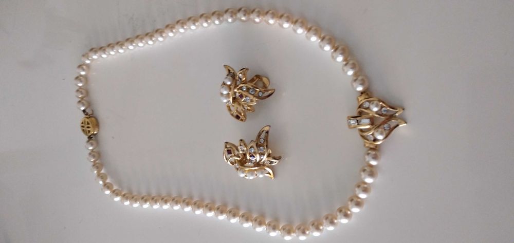 Colar e brincos vintage