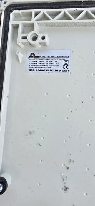 Quadro de obras eletrico exterior