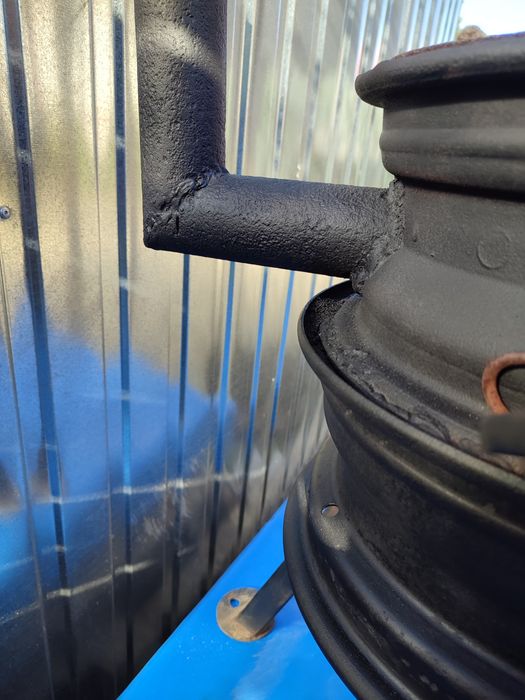 Solidny Piecyk kominek ogrodowy czarny