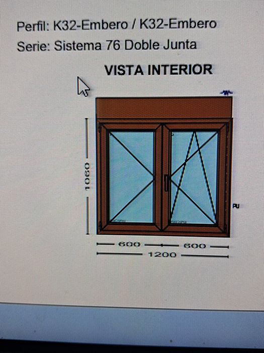 2 janelas 1.20x1.06 PVC + estore  + fixo  NOVAS