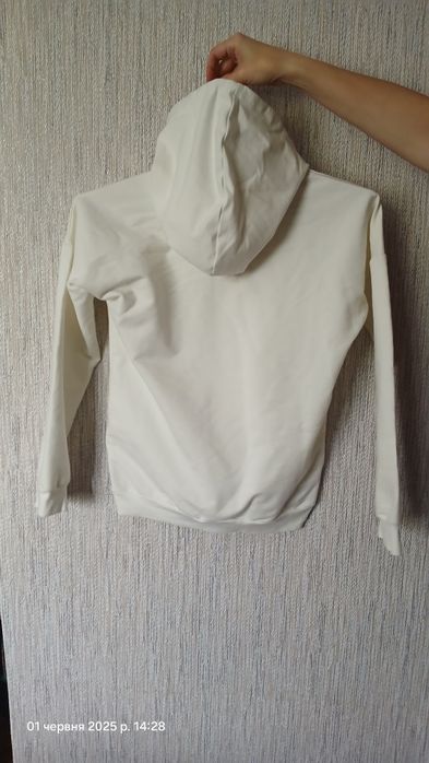 Худі біле з принтом