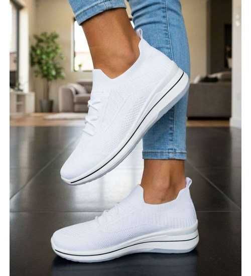 Buty materiałowe Białe