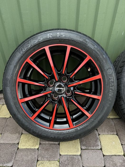 Диски R15 Borbert 4x100 Honda / Renault / Toyota / KIA шини 185/55R15 літо (комплект)