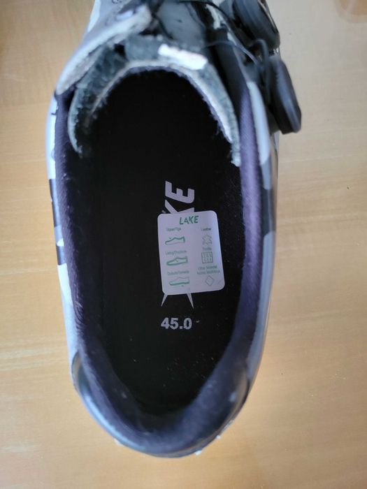 buty rowerowe szosowe LAKE CX237 45 realnie 43,5 283mm skóra karbon