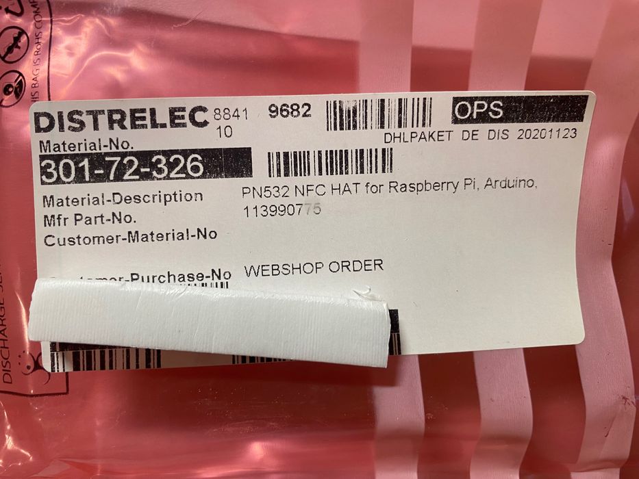 Плата NFC HAT PN532 для Raspberry Pi чи Arduino (виробник Waveshare)
