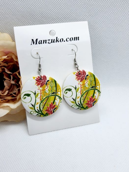 Śliczne kolczyki w kwiaty