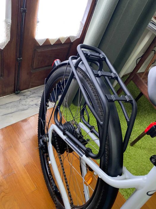 Bicicleta Elétrica ROCKRIDER E-ACTV 100 Cinzento-Pérola + Acessórios