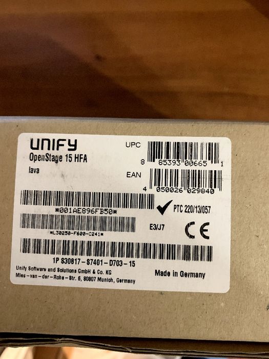 IP-телефон Unify OpenStage 15 HFA lava (L30250-F600-C175)