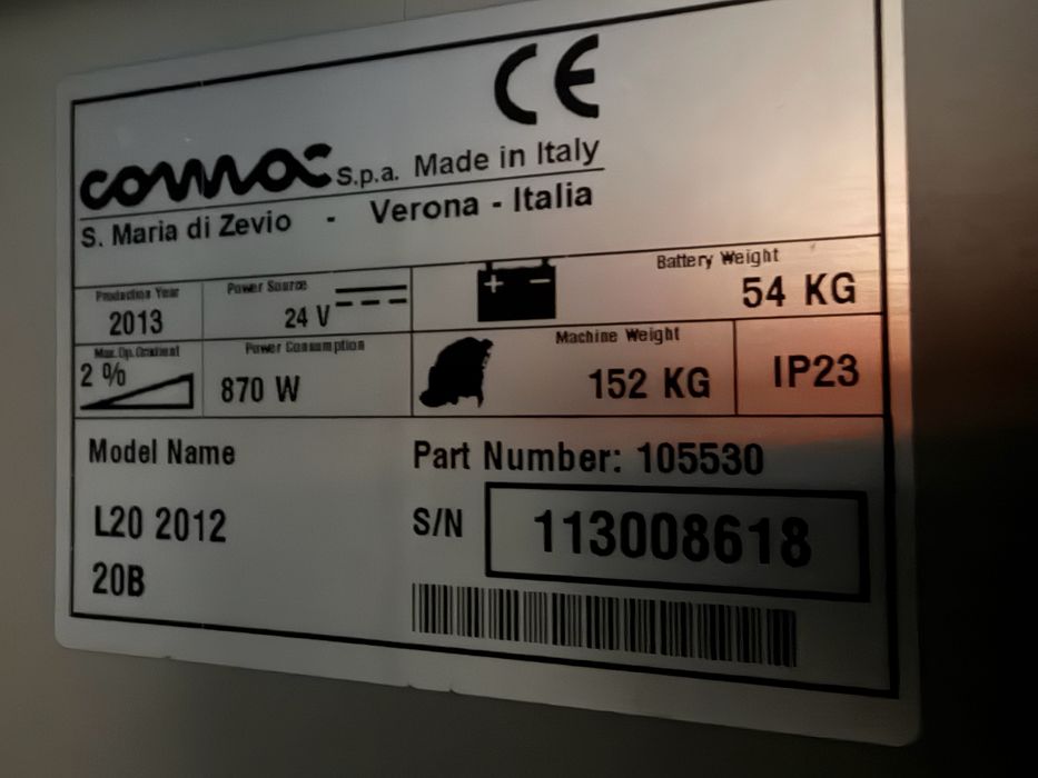 Szorowarka Comac L20 B