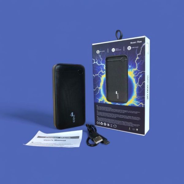 Портативний акумулятор Power Bank 20000mAh FLOW(PD20W+QC3 18W, Type C)