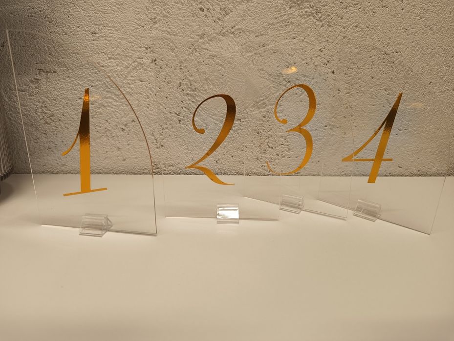 Numerki na stoły weselne, numery na stoły