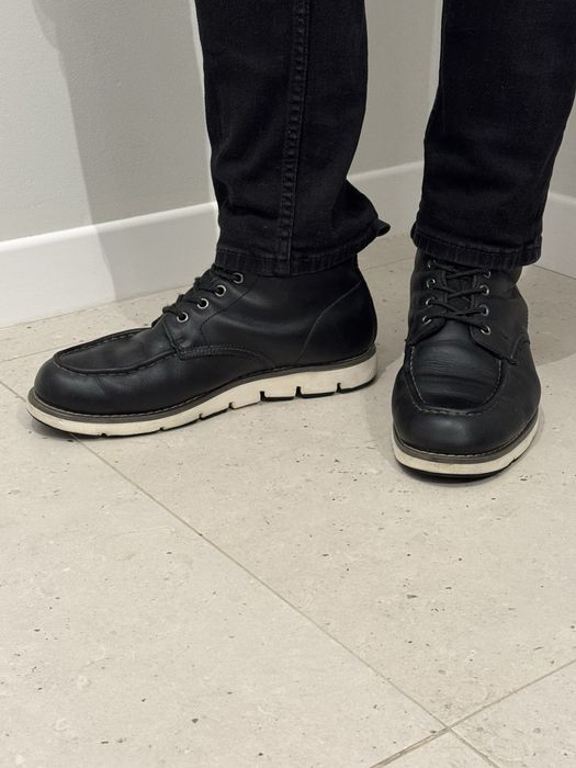 Czarne skórzane buty męskie Big Star – rozmiar 42