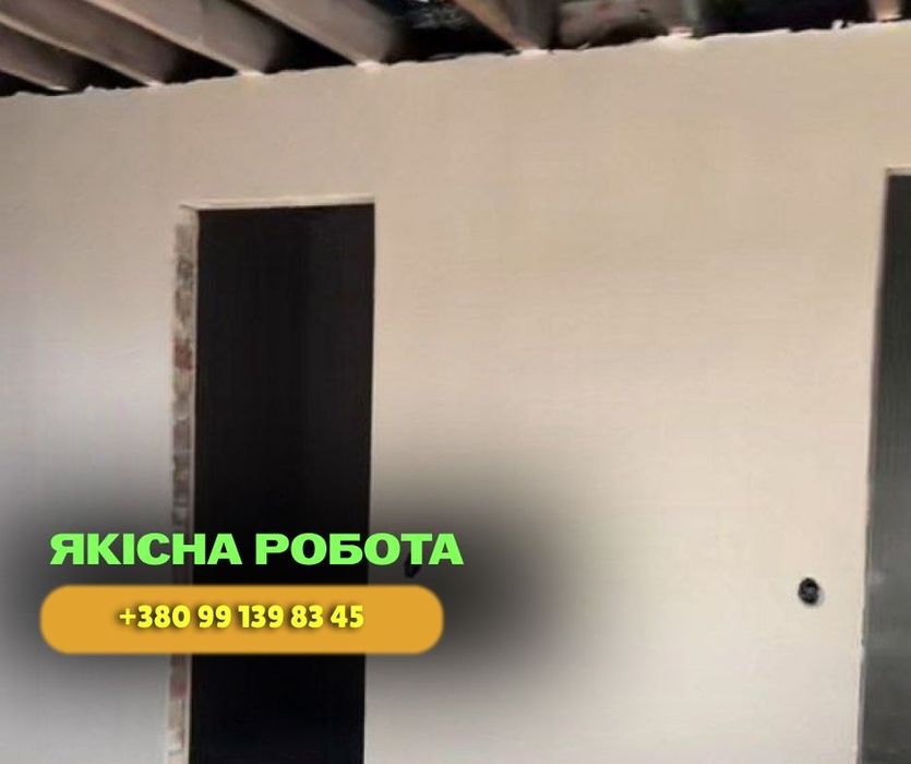 Штукатурка стін. Цементна/бетонна штукатурка стін