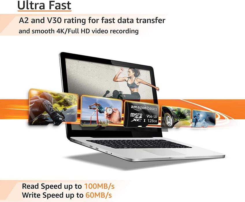 Amazon basics karta pamięci 128GB microSD adapter