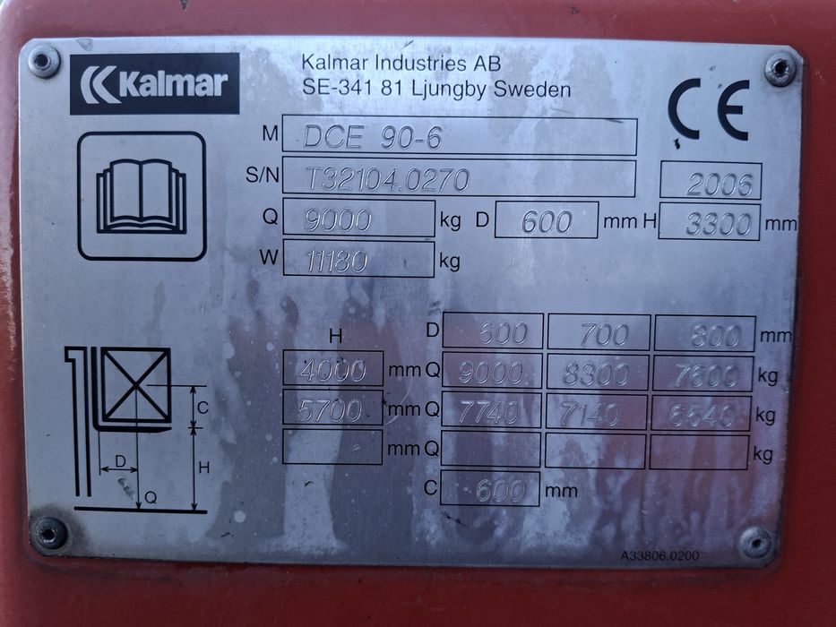 Kalmar DCE 90-6, 2006, 9ton udźwig,