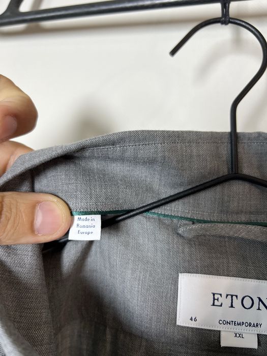 Сіра сорочка Eton 46/18 XXL
