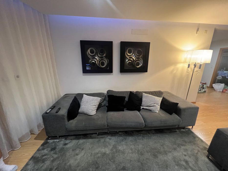 Sofá cinza para sala