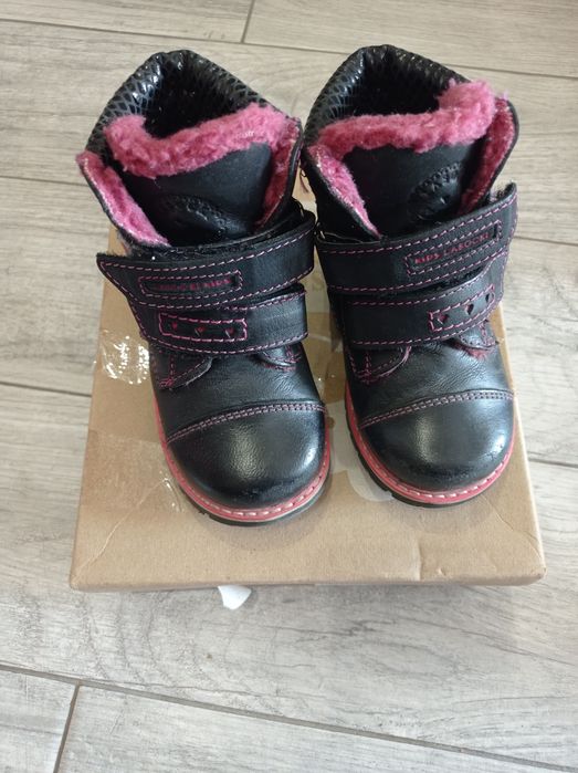 Дитячі зимові черевики, чоботи для дівчинки, Lasocki, чорні,  22 р.