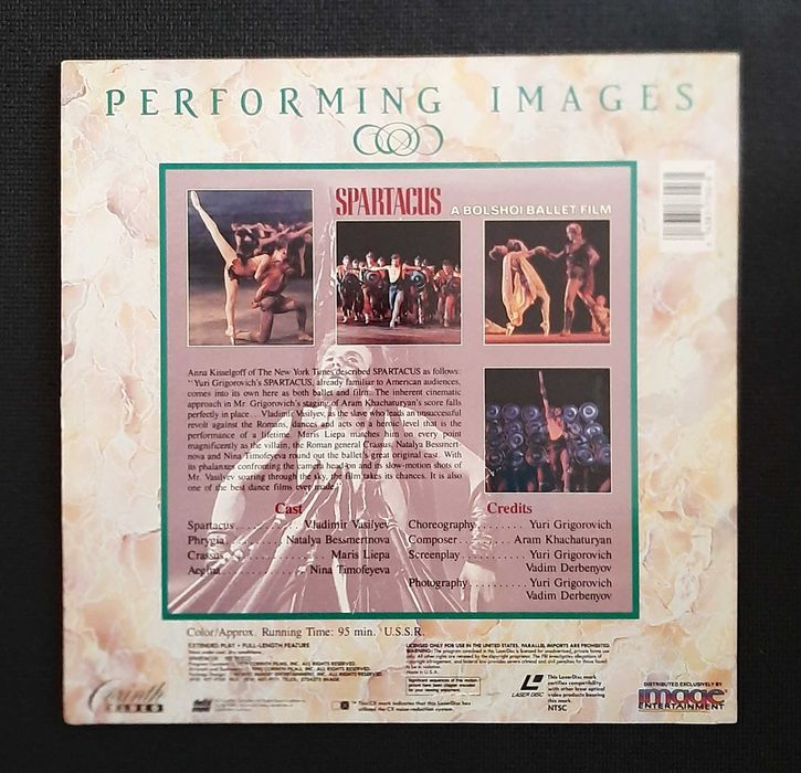 LaserDisc do filme "Spartacus - A Bolshoi Ballet Film" (Odivelas)